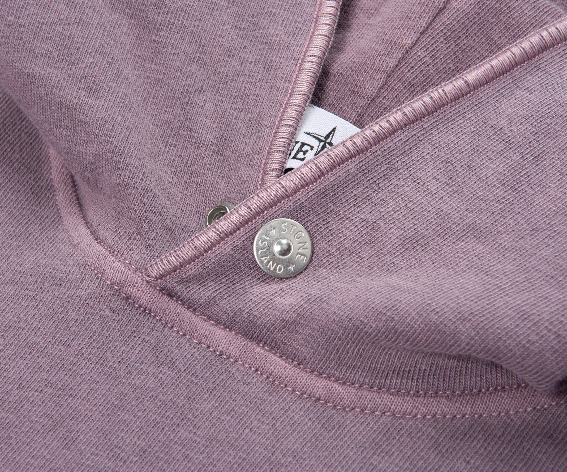 Stone Island Purple Brushed Cotton Hoodie