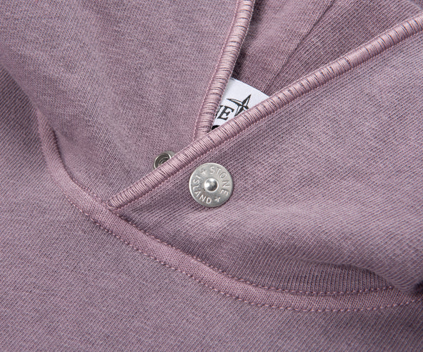 Stone Island Purple Brushed Cotton Hoodie