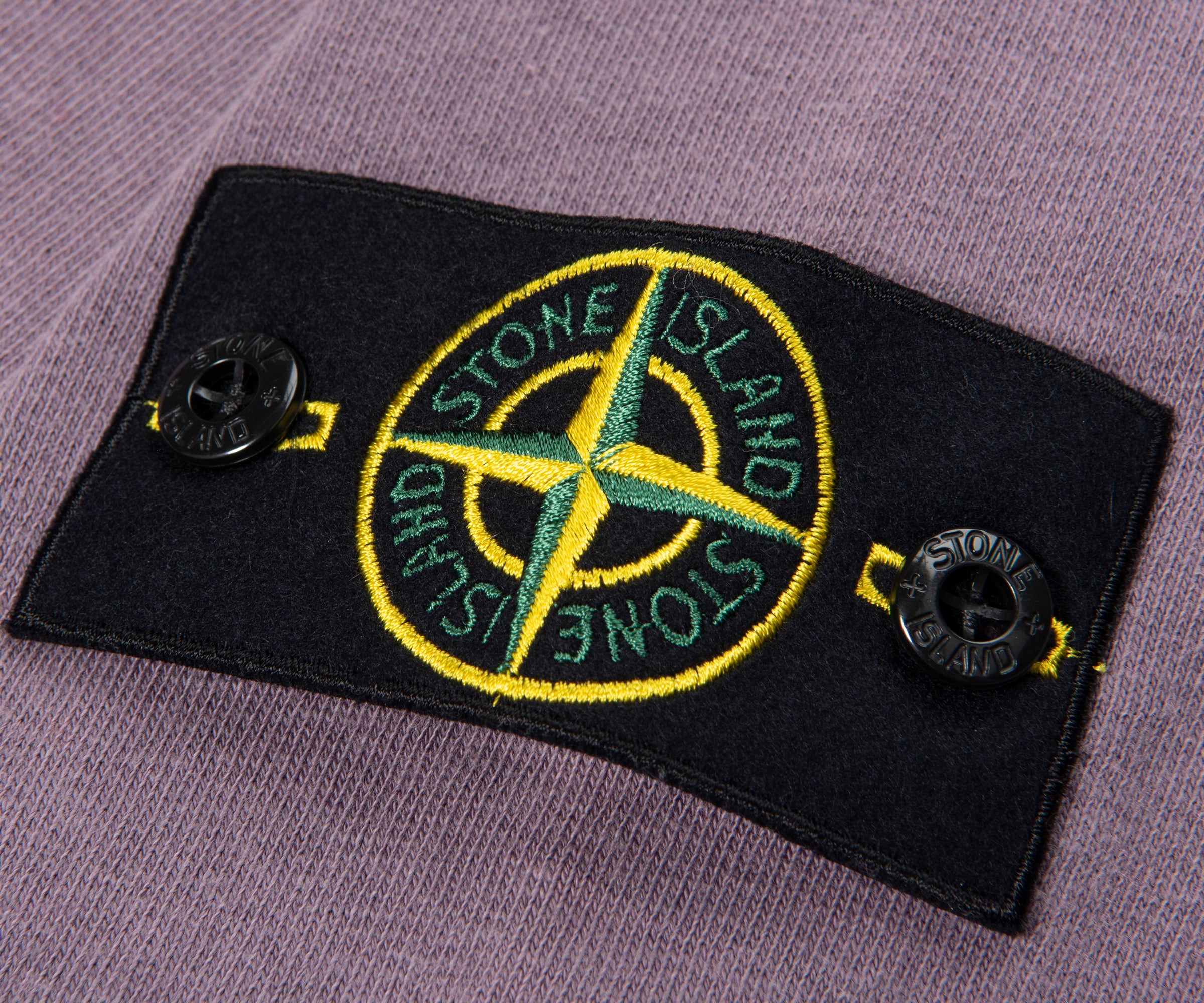 Stone Island Purple Brushed Cotton Hoodie