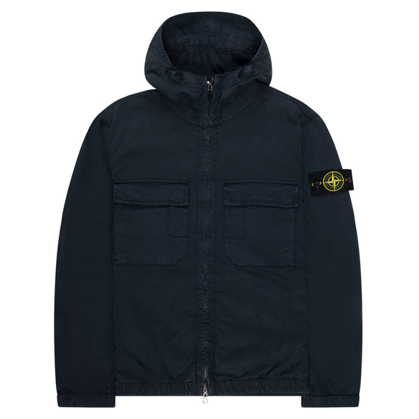SS26 Stone Island Navy Stretch Cotton Twill TC Jacket at Pockets