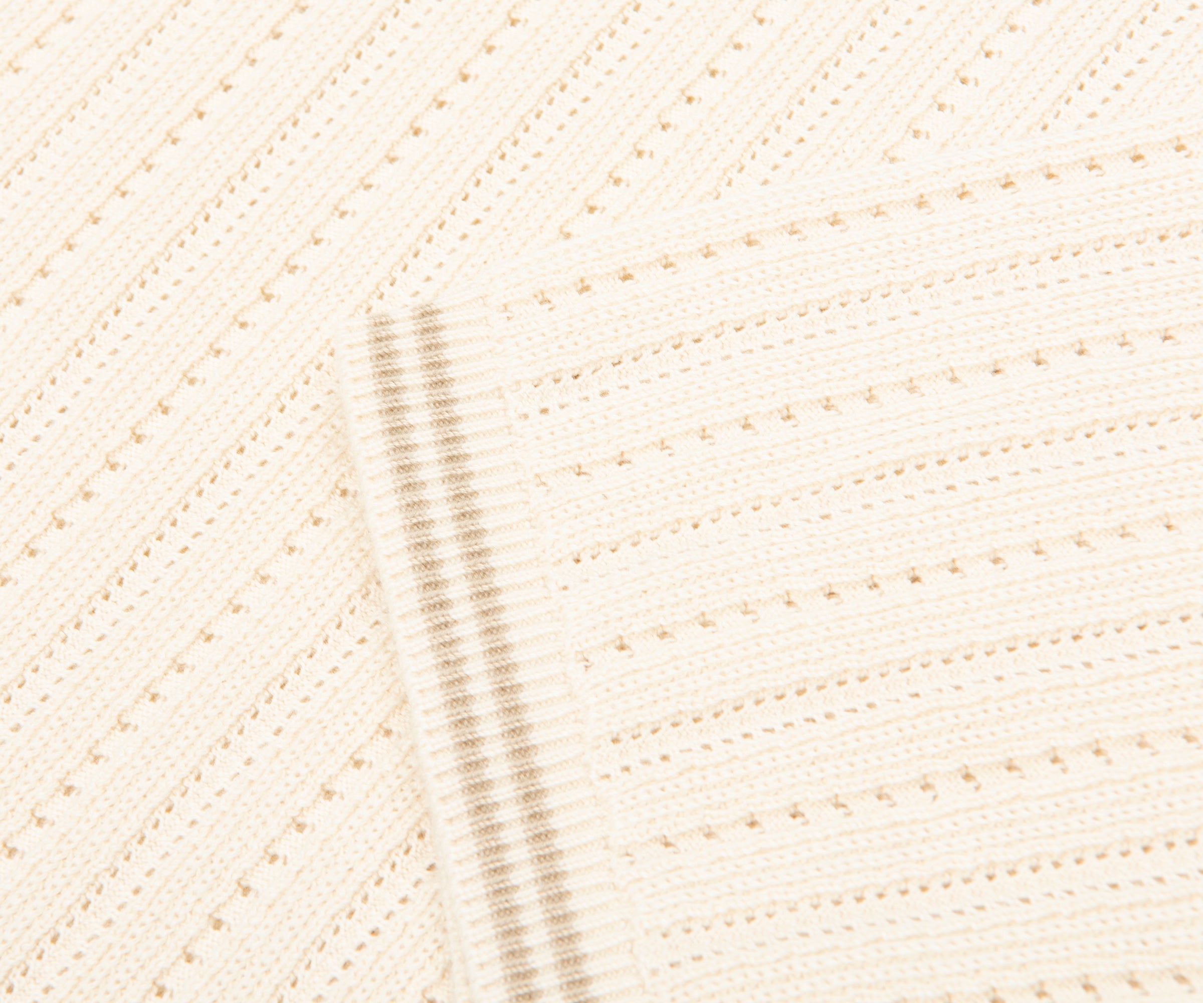 Paul Smith Cream Knitted Detailed Polo