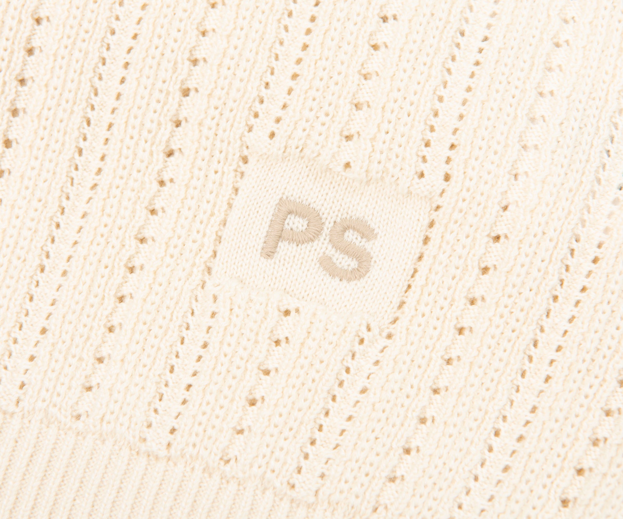 Paul Smith Cream Knitted Detailed Polo