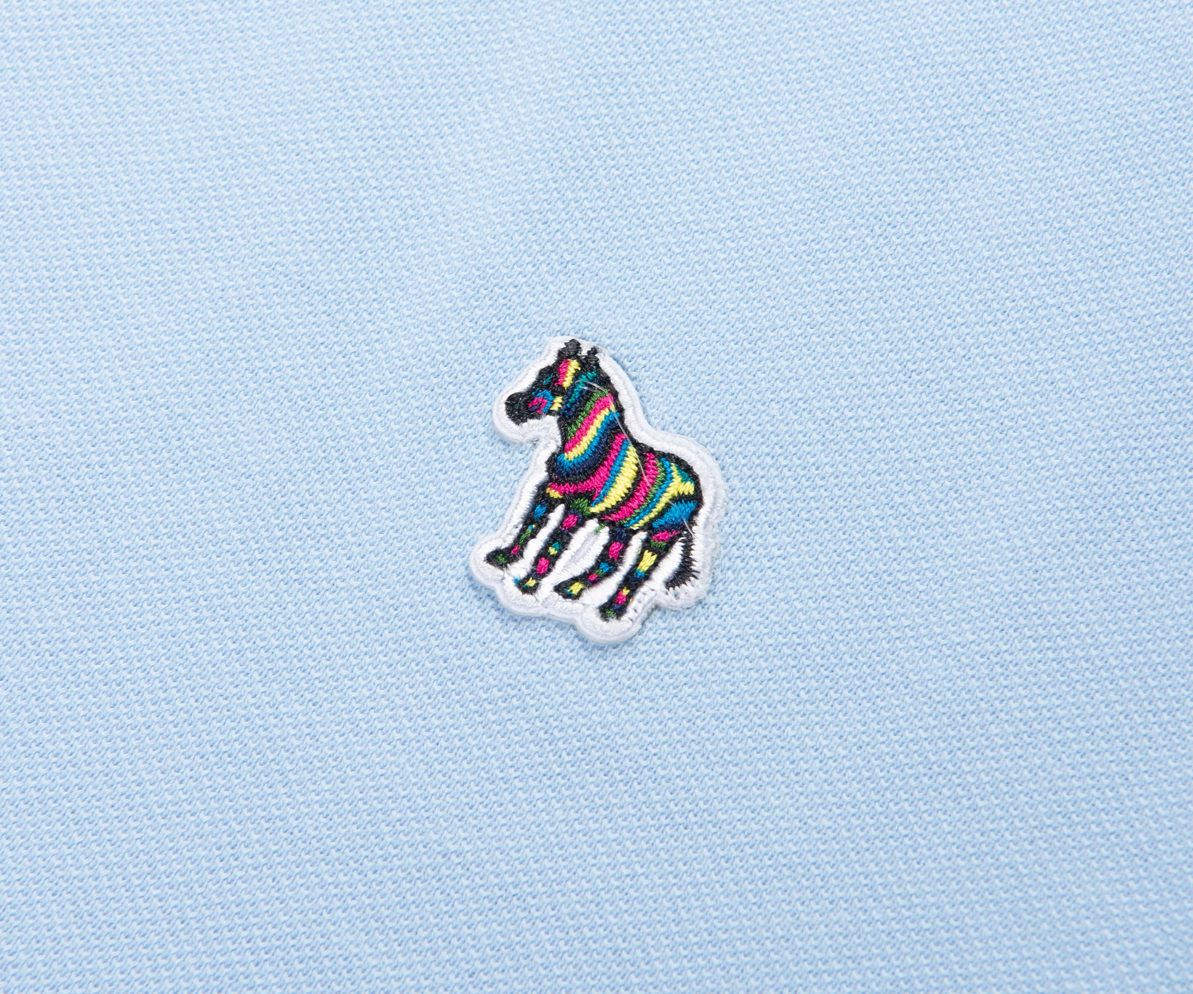 Paul Smith Sky Blue Zebra Logo Polo