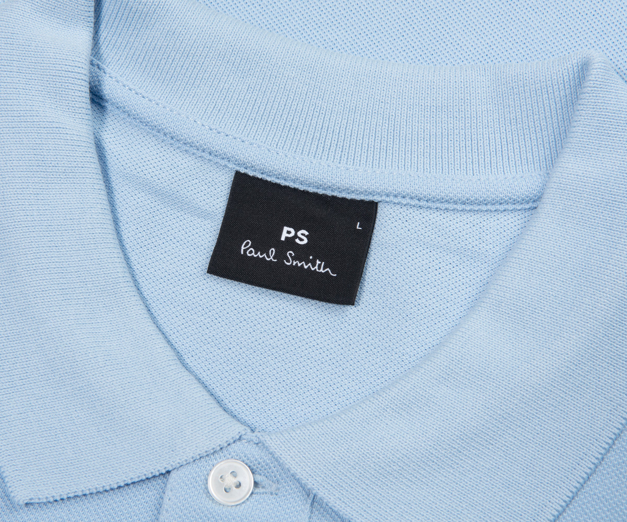 Paul Smith Sky Blue Zebra Logo Polo