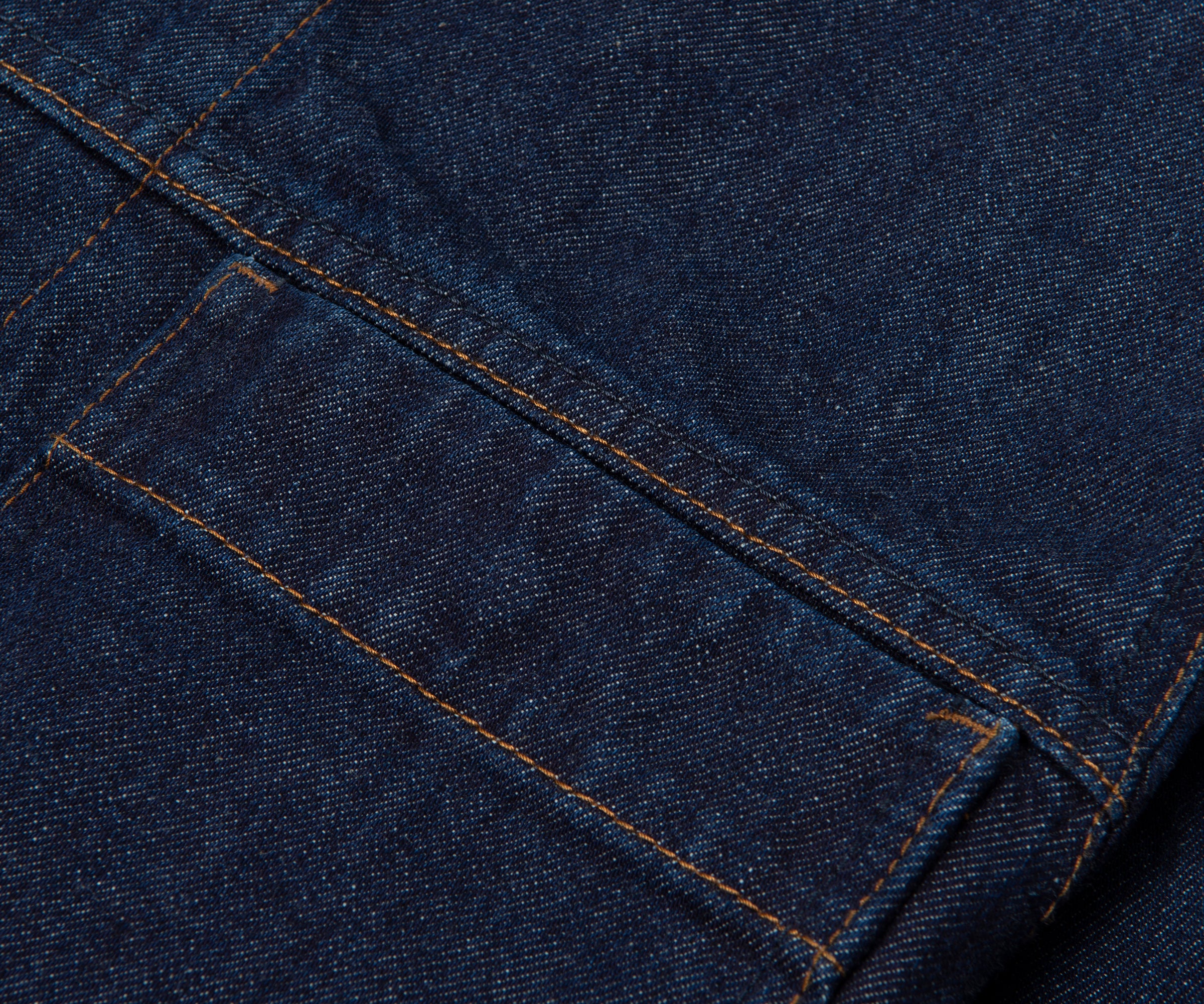 Stone Island Indigo Denim Rinsed Full Button Jacket