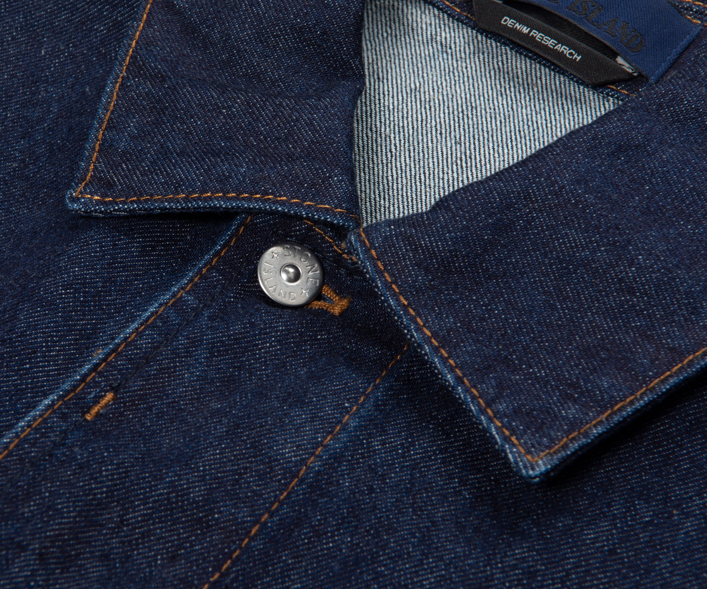 Stone Island Indigo Denim Rinsed Full Button Jacket