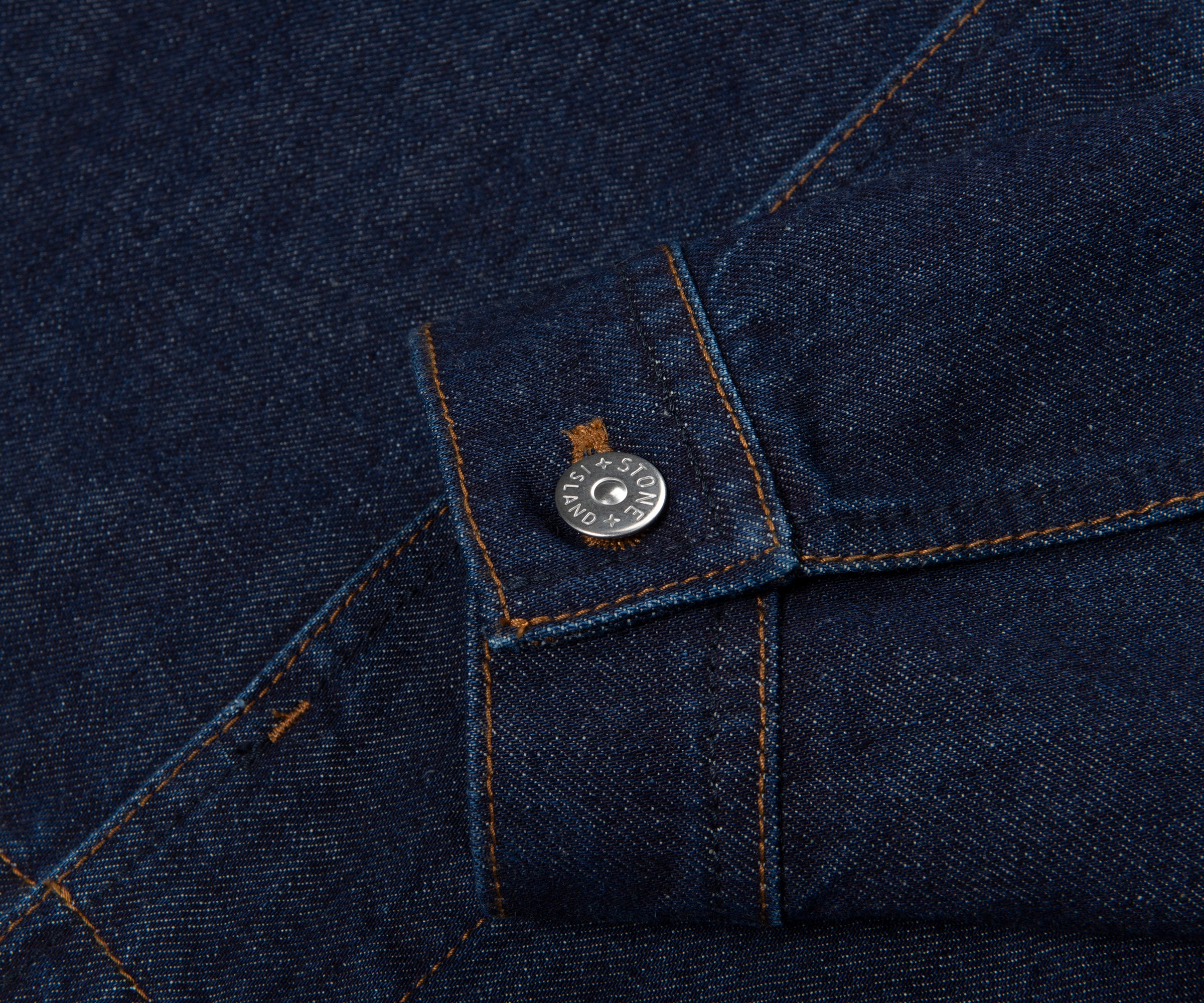 Stone Island Indigo Denim Rinsed Full Button Jacket