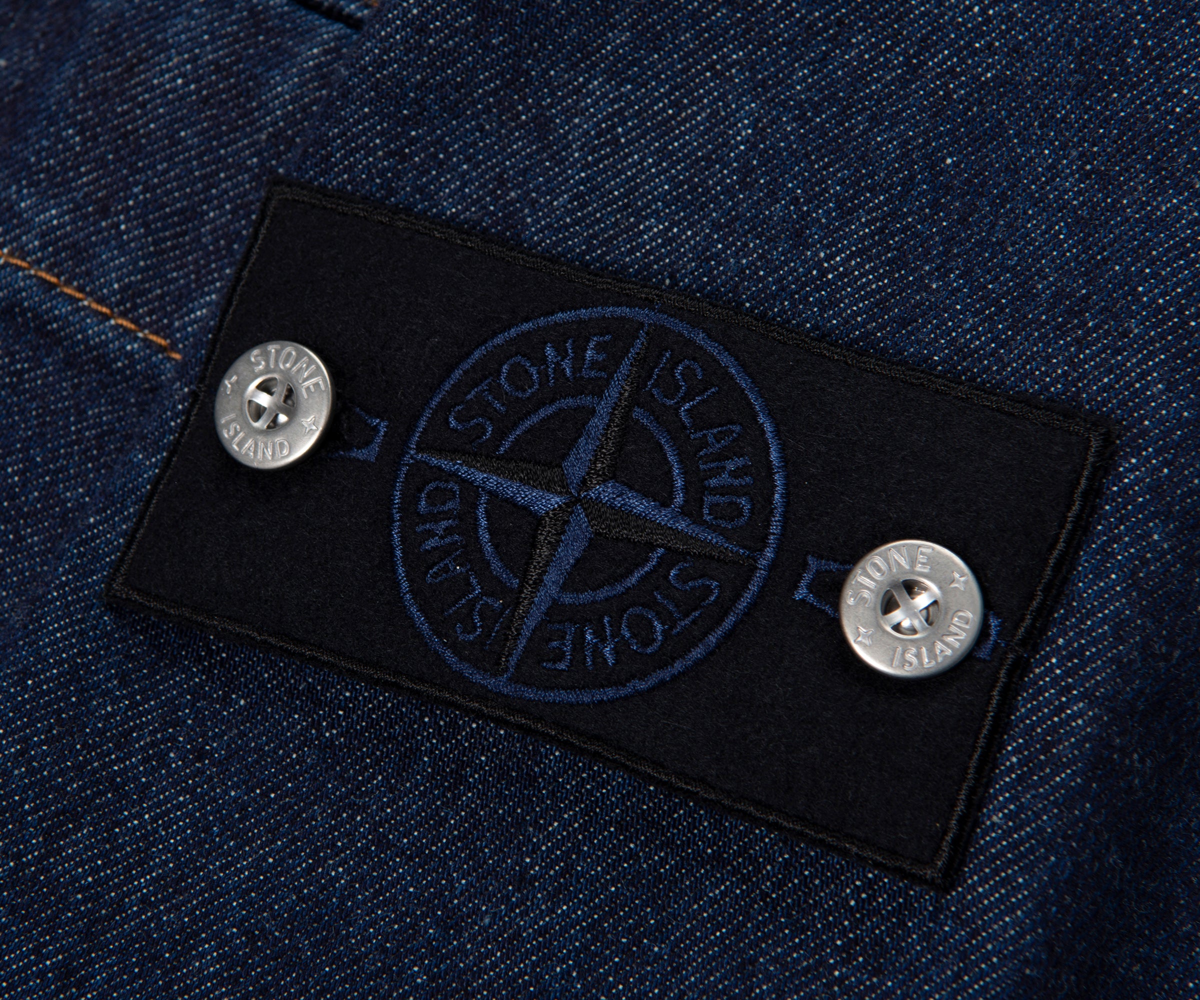 Stone Island Indigo Denim Rinsed Full Button Jacket