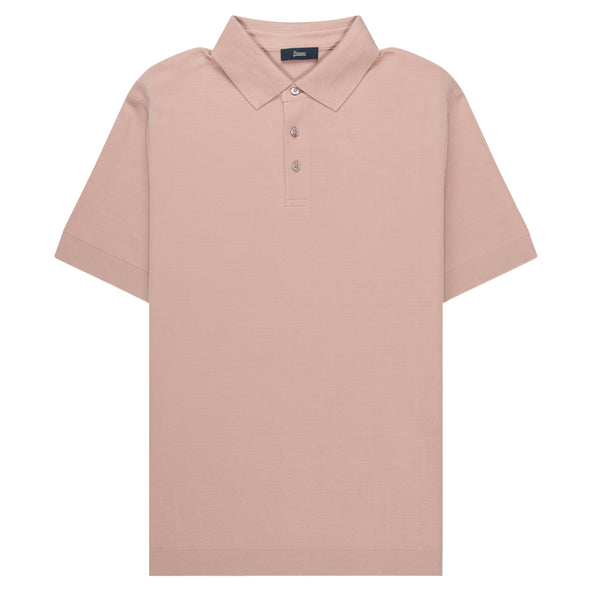 Herno Pink Knitted SS Polo Shirt