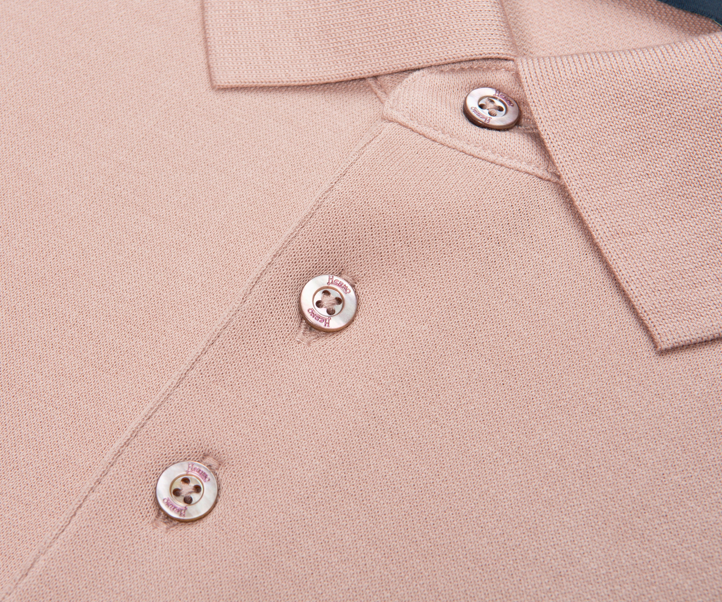 Herno Pink Knitted SS Polo Shirt