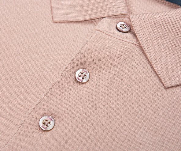 Herno Pink Knitted SS Polo Shirt