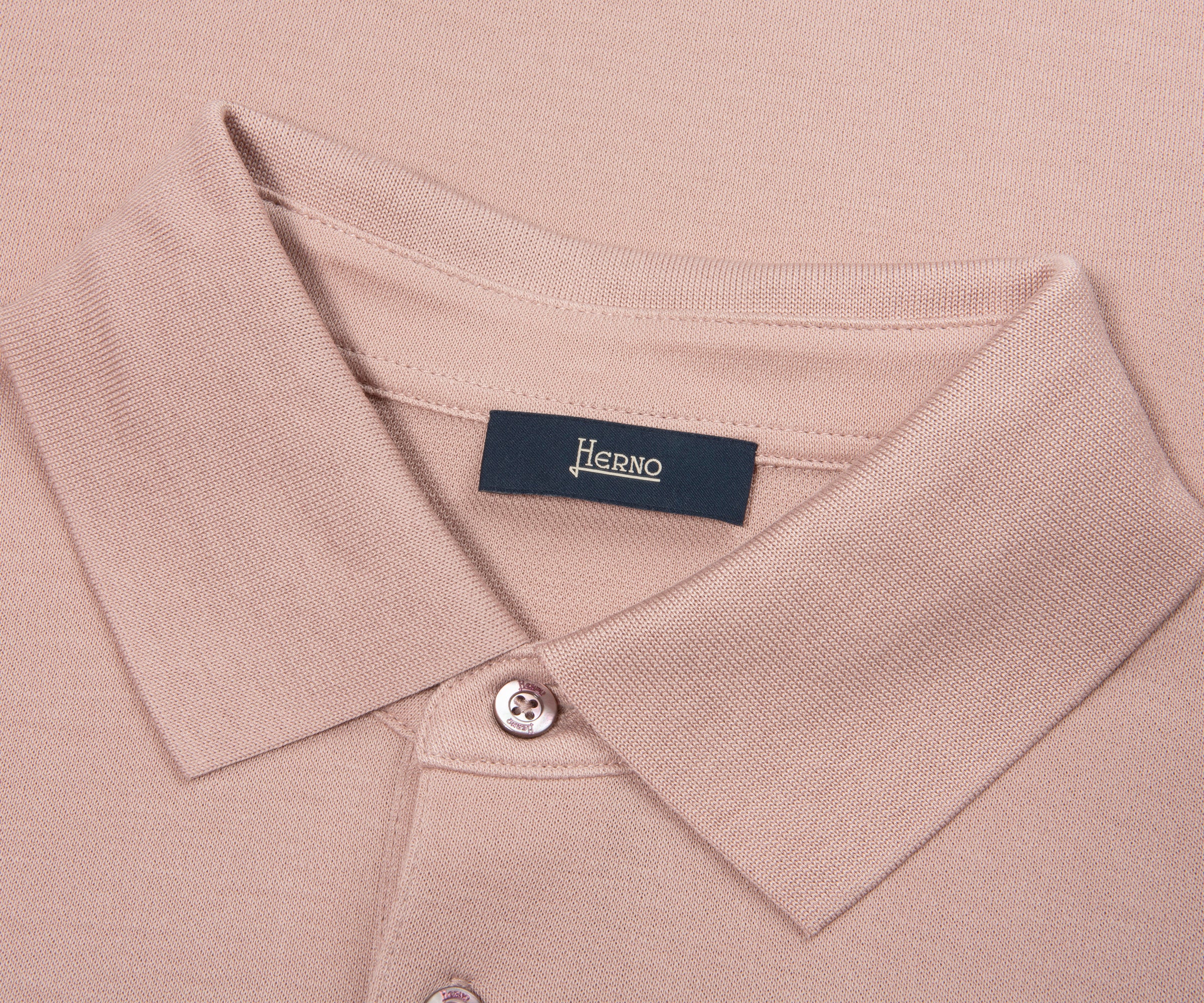 Herno Pink Knitted SS Polo Shirt