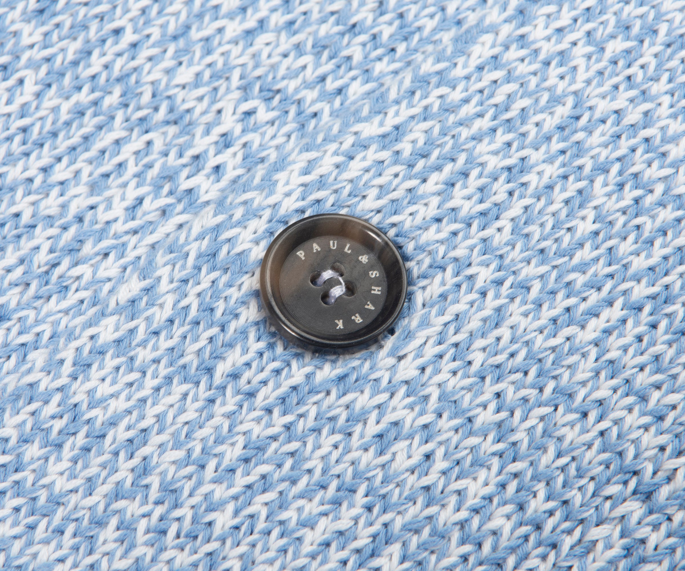 Paul & Shark Light Blue Fleck Knitted Cardigan