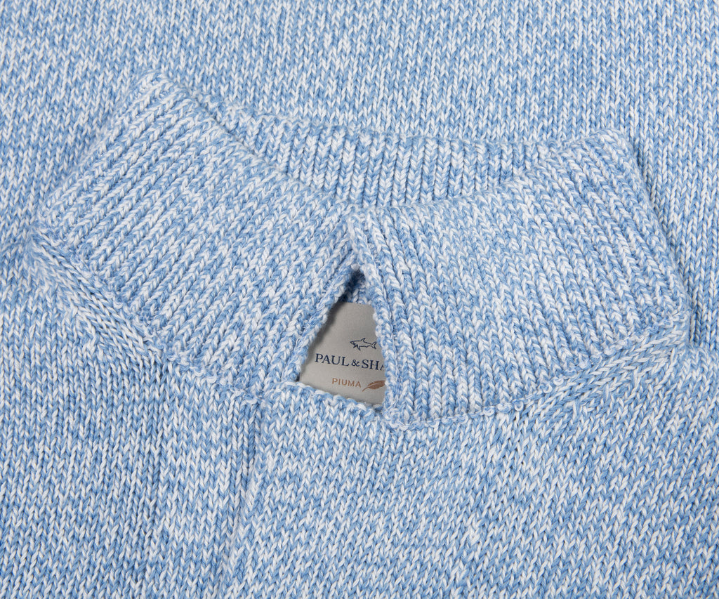 Paul & Shark Light Blue Fleck Knitted Cardigan