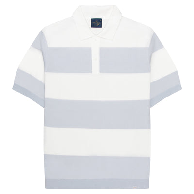 Paul & Shark striped silk-cotton polo shirt with classic collar and tailored fit, offering breathable comfort and understated everyday luxury.