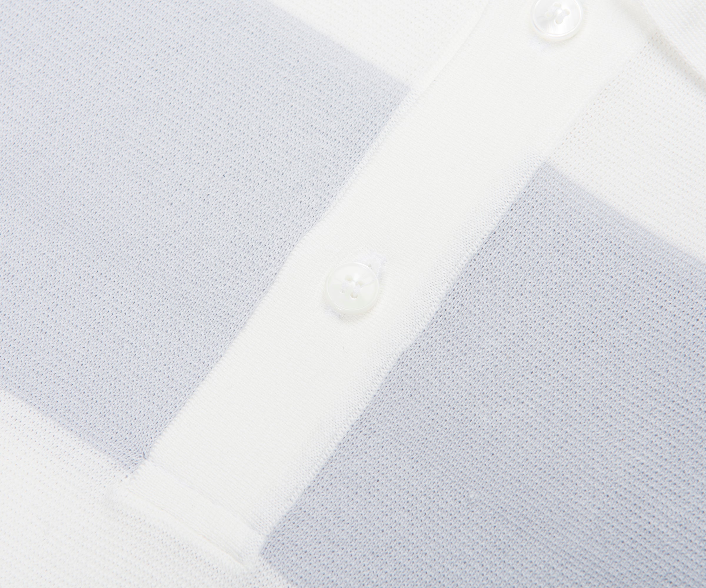 Paul & Shark White/Blue Fade Stripe Cotton Polo