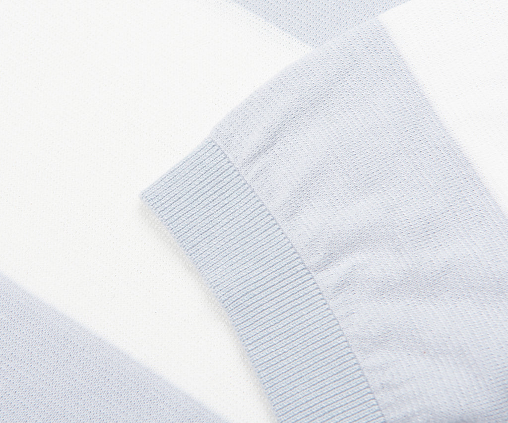 Paul & Shark White/Blue Fade Stripe Cotton Polo