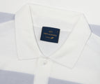 Paul & Shark White/Blue Fade Stripe Cotton Polo