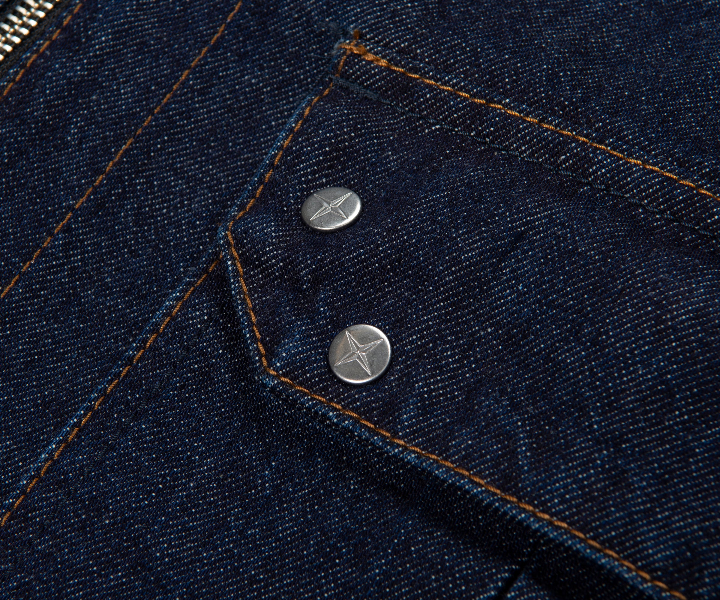 Stone Island Indigo Denim Rinsed Full Zip jacket