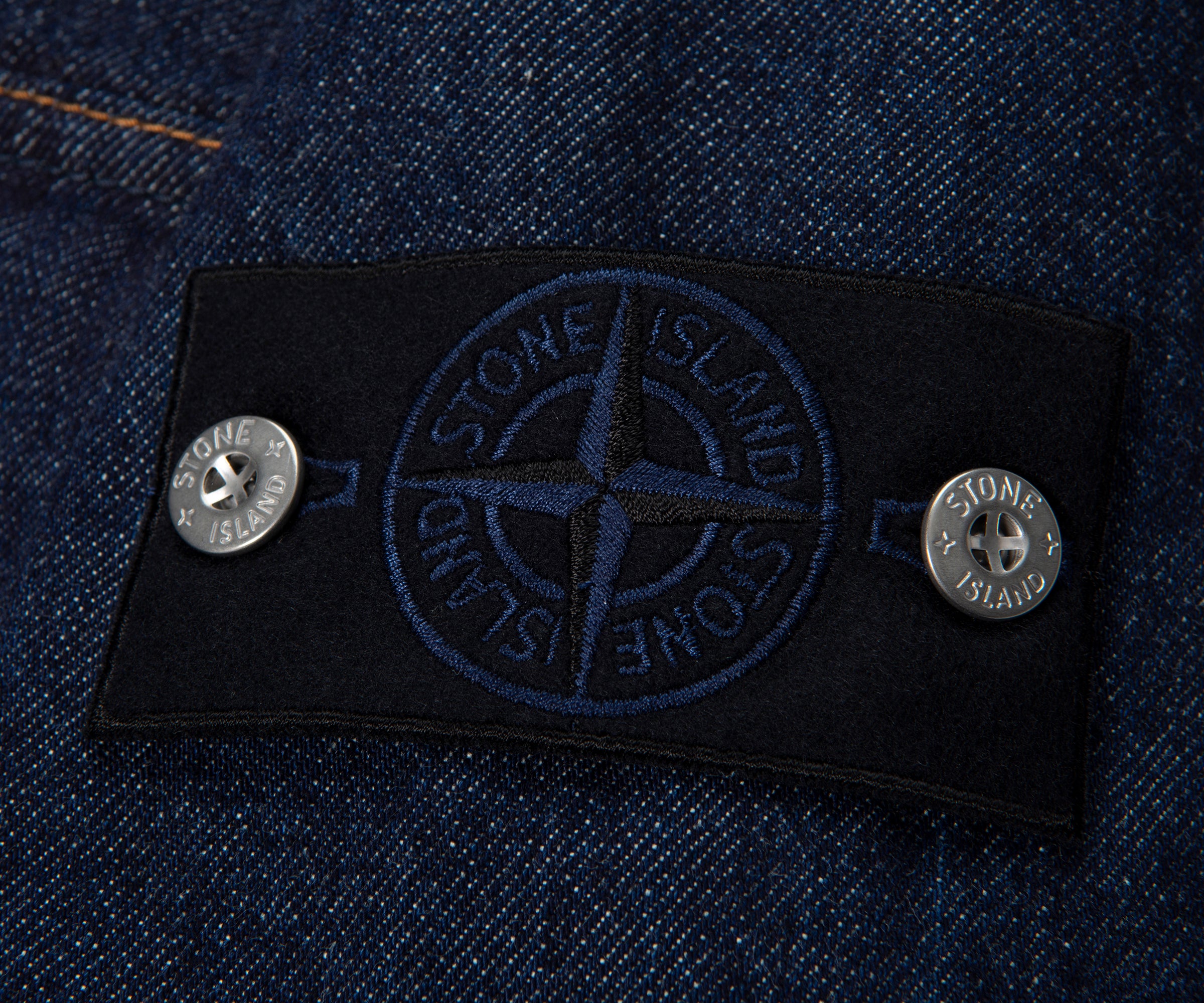 Stone Island Indigo Denim Rinsed Full Zip jacket