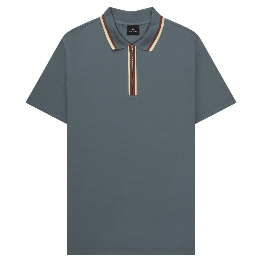 Paul Smith Grey Zip-Up Polo