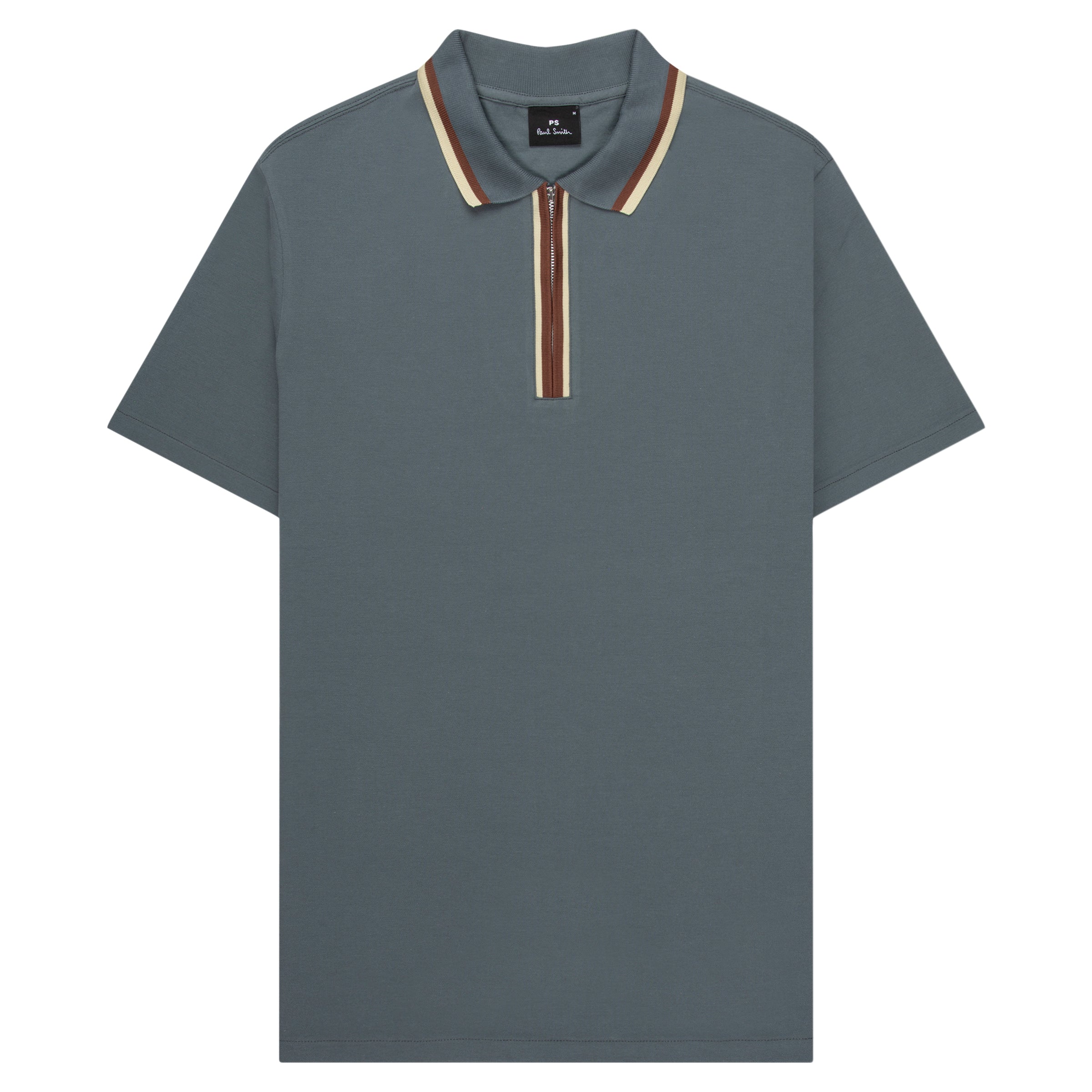Paul Smith Grey Zip-Up Polo