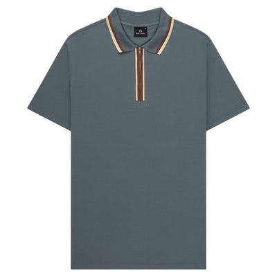 Paul Smith Grey Zip-Up Polo