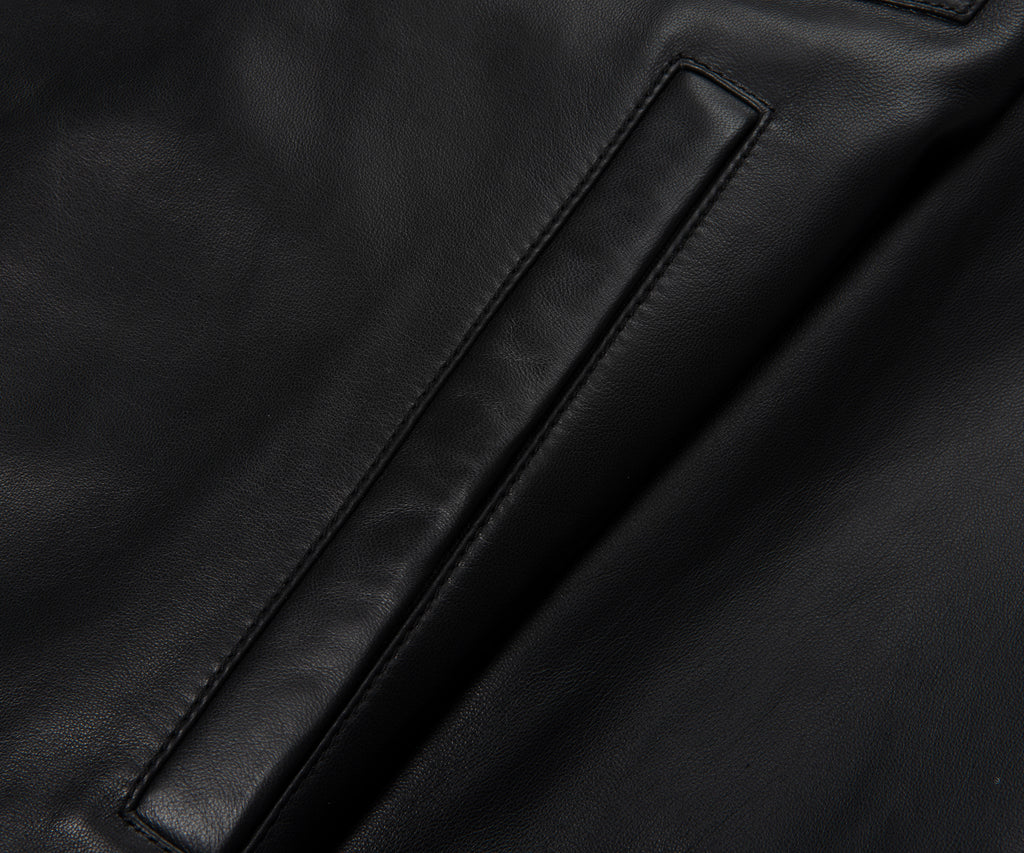 Armani Black Soft Leather 4 Pocket Jacket