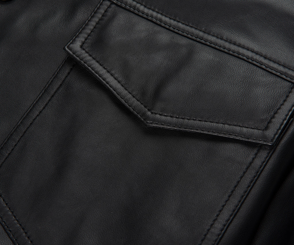 Armani Black Soft Leather 4 Pocket Jacket