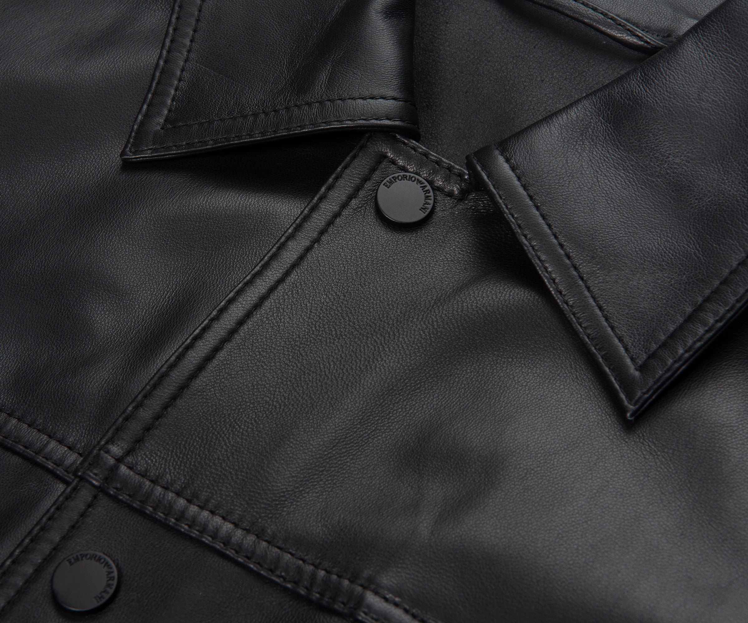 Armani Black Soft Leather 4 Pocket Jacket