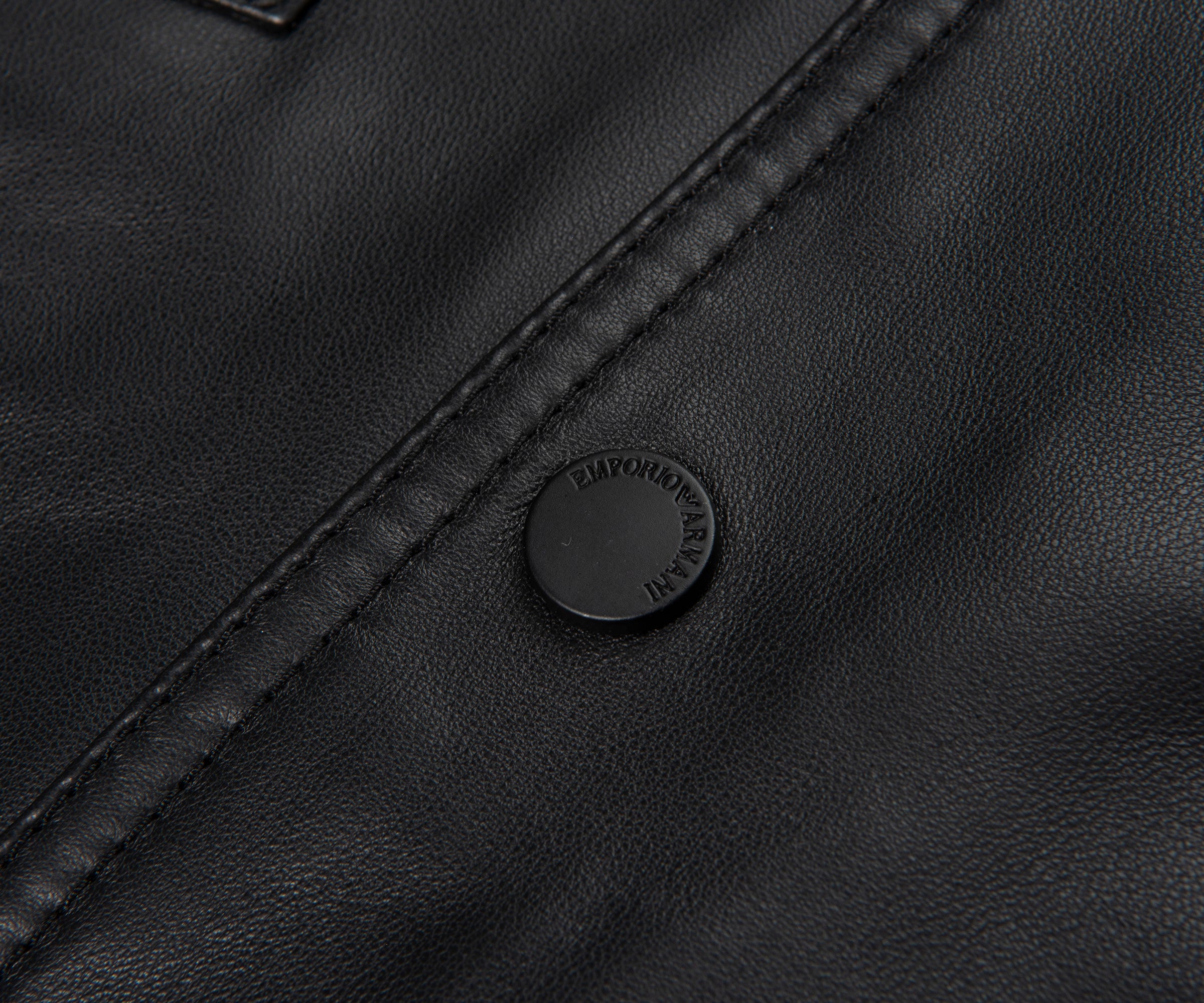 Armani Black Soft Leather 4 Pocket Jacket