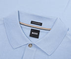 Boss H Nolano Light Blue Knitted SS Polo