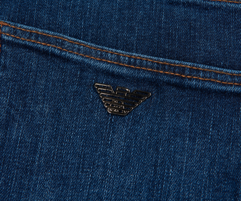Armani J06 Mid Blue Slim Fit Jeans