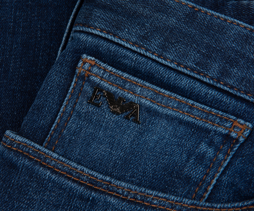 Armani J06 Mid Blue Slim Fit Jeans