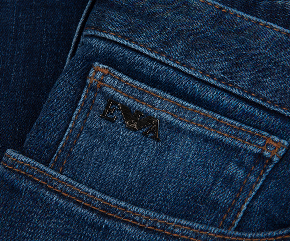 Armani J06 Mid Blue Slim Fit Jeans