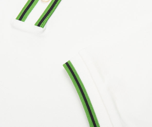 Paul Smith Green/White Contrast Tipping Polo