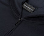 Armani Navy Soft Stretch Full Zip Hoodie
