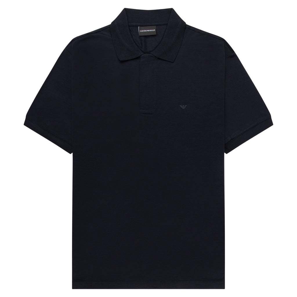 Armani Navy Travel Essential Zip Polo