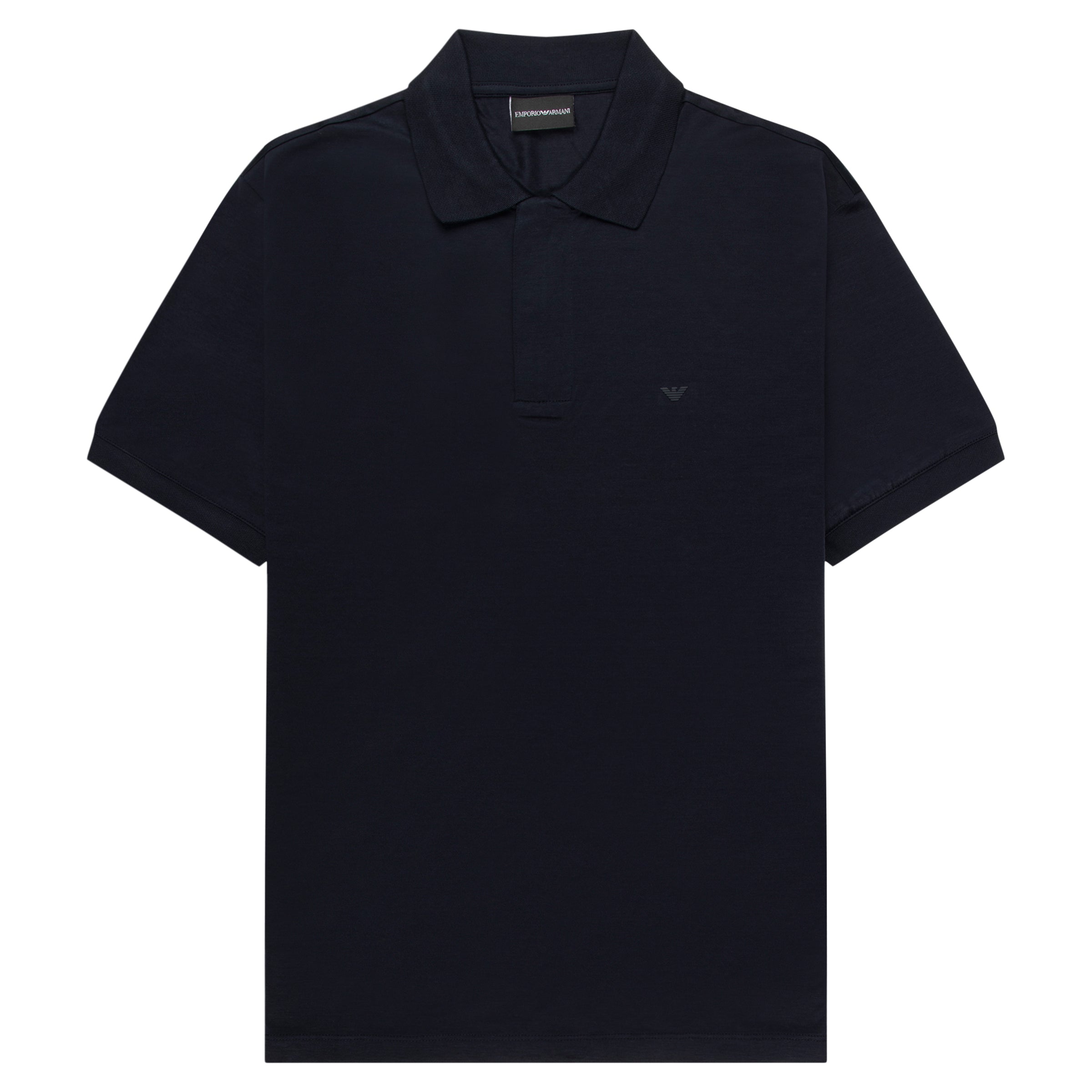 Armani Navy Travel Essential Zip Polo