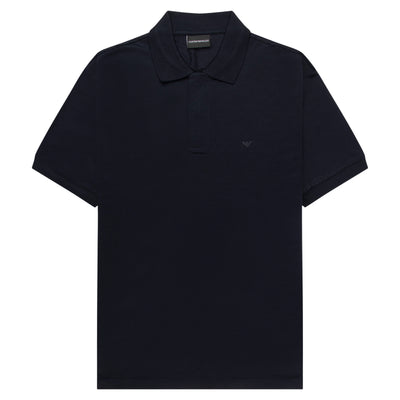 Armani Navy Travel Essential Zip Polo