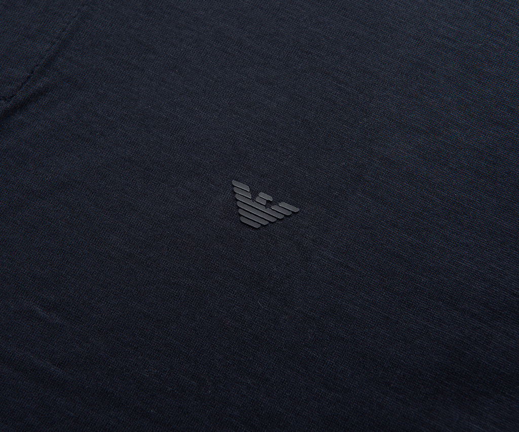 Armani Navy Travel Essential Zip Polo