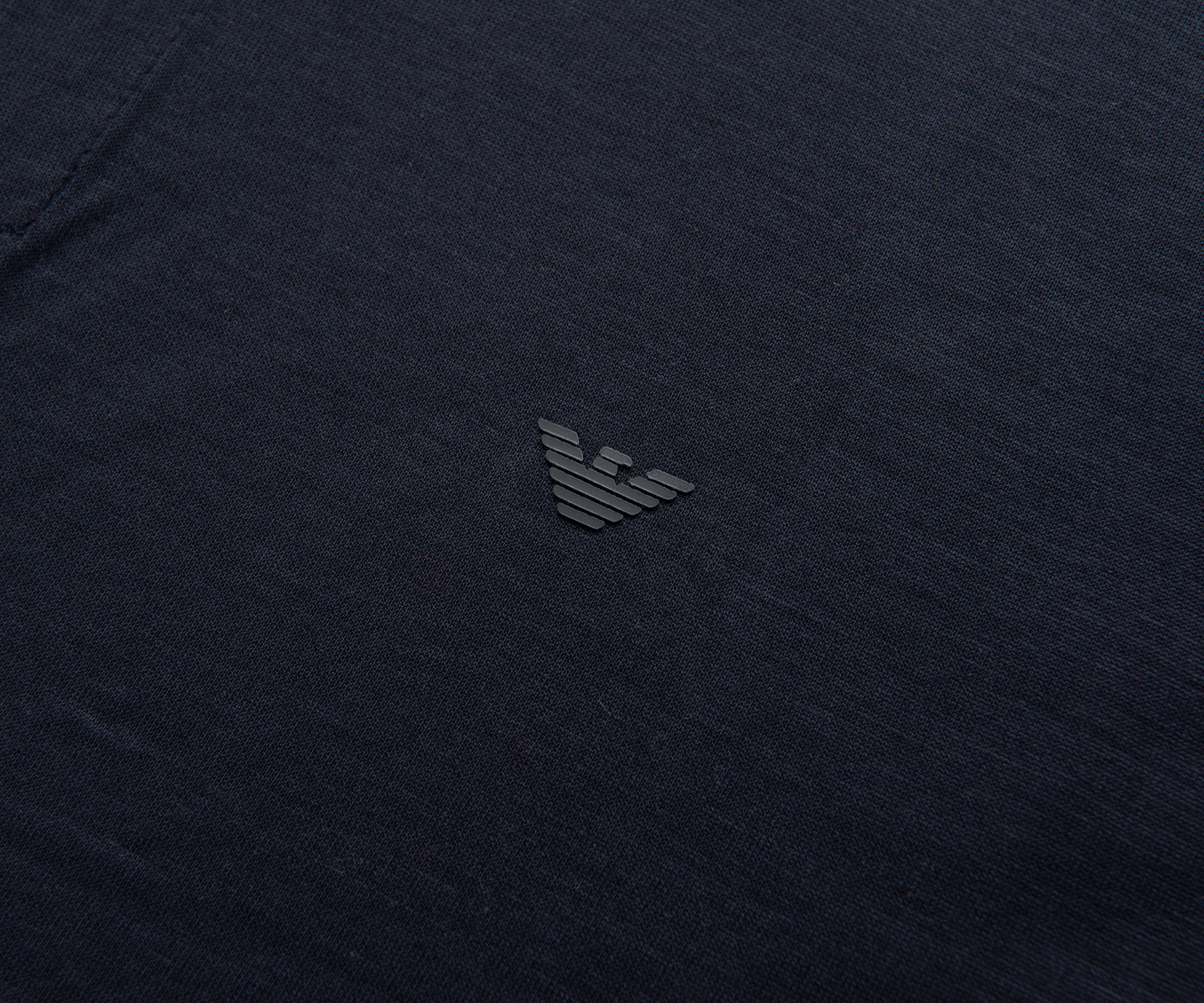 Armani Navy Travel Essential Zip Polo