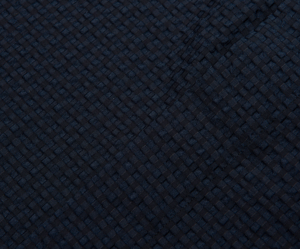 Armani Navy Icon Checkered Crimp SS Shirt