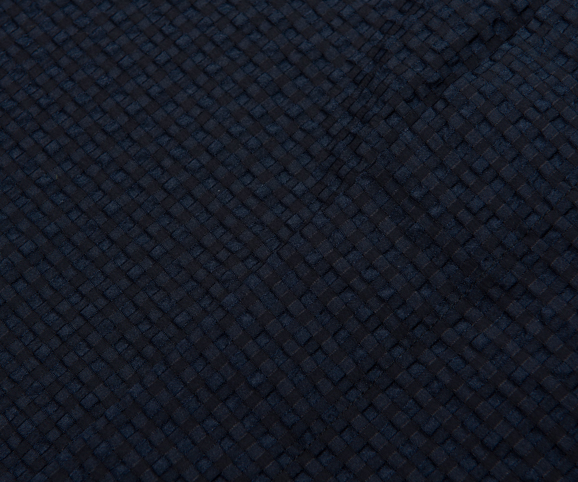 Armani Navy Icon Checkered Crimp SS Shirt