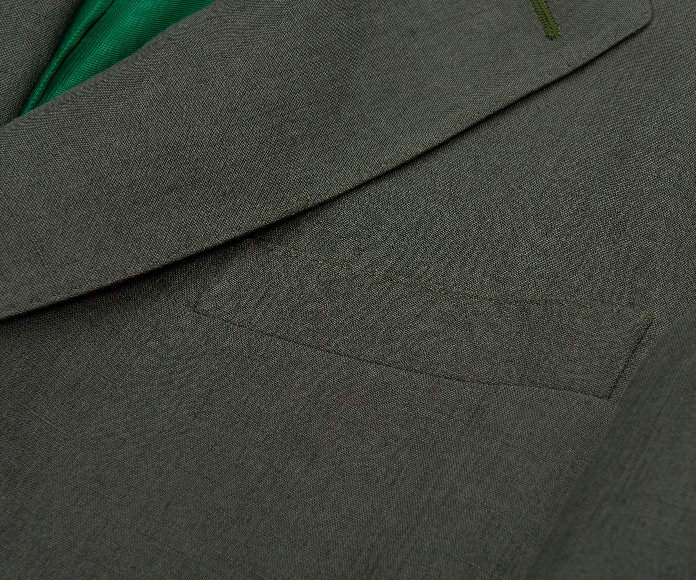 Paul Smith 2 Button Linen Suit Green
