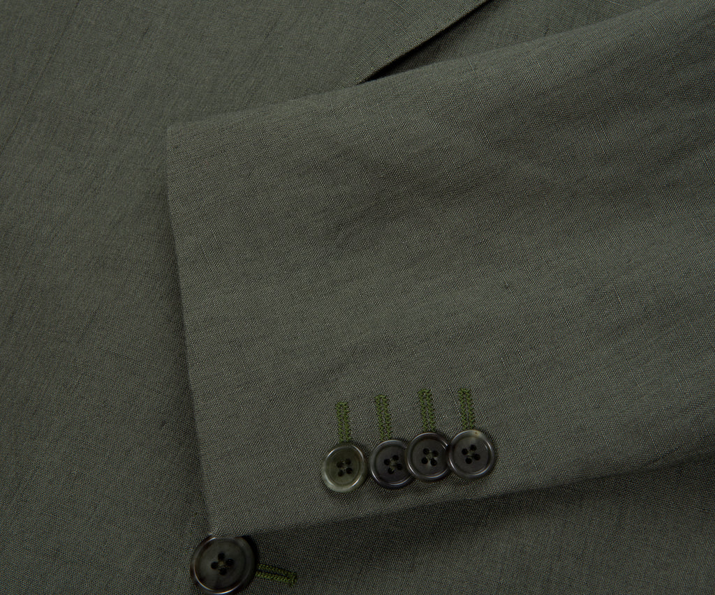 Paul Smith 2 Button Linen Suit Green