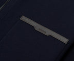 Moncler Navy Wool Zip-up 3 Pocket Cardigan