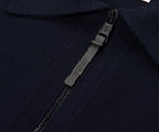 Moncler Navy Wool Zip-up 3 Pocket Cardigan