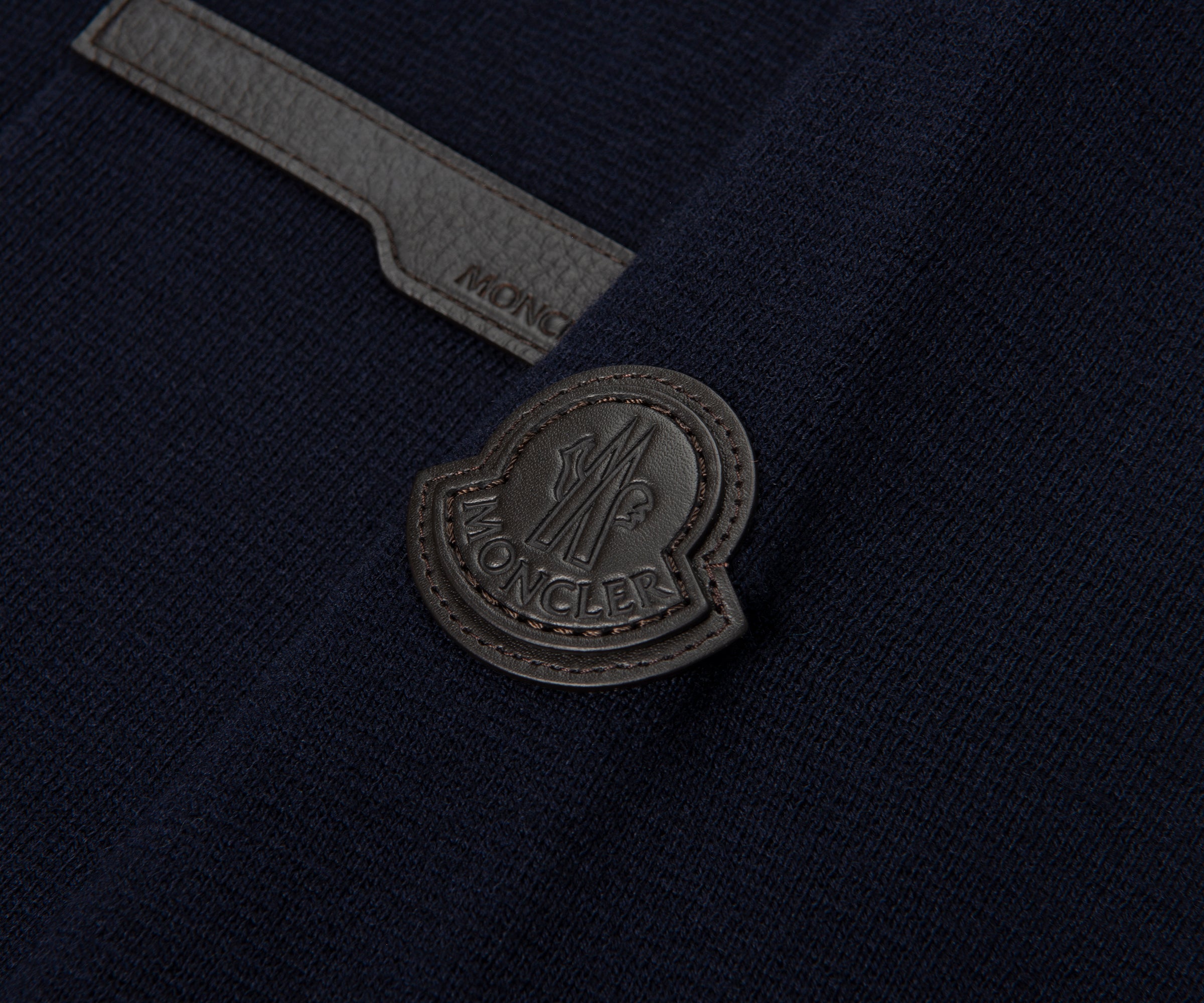 Moncler Navy Wool Zip-up 3 Pocket Cardigan