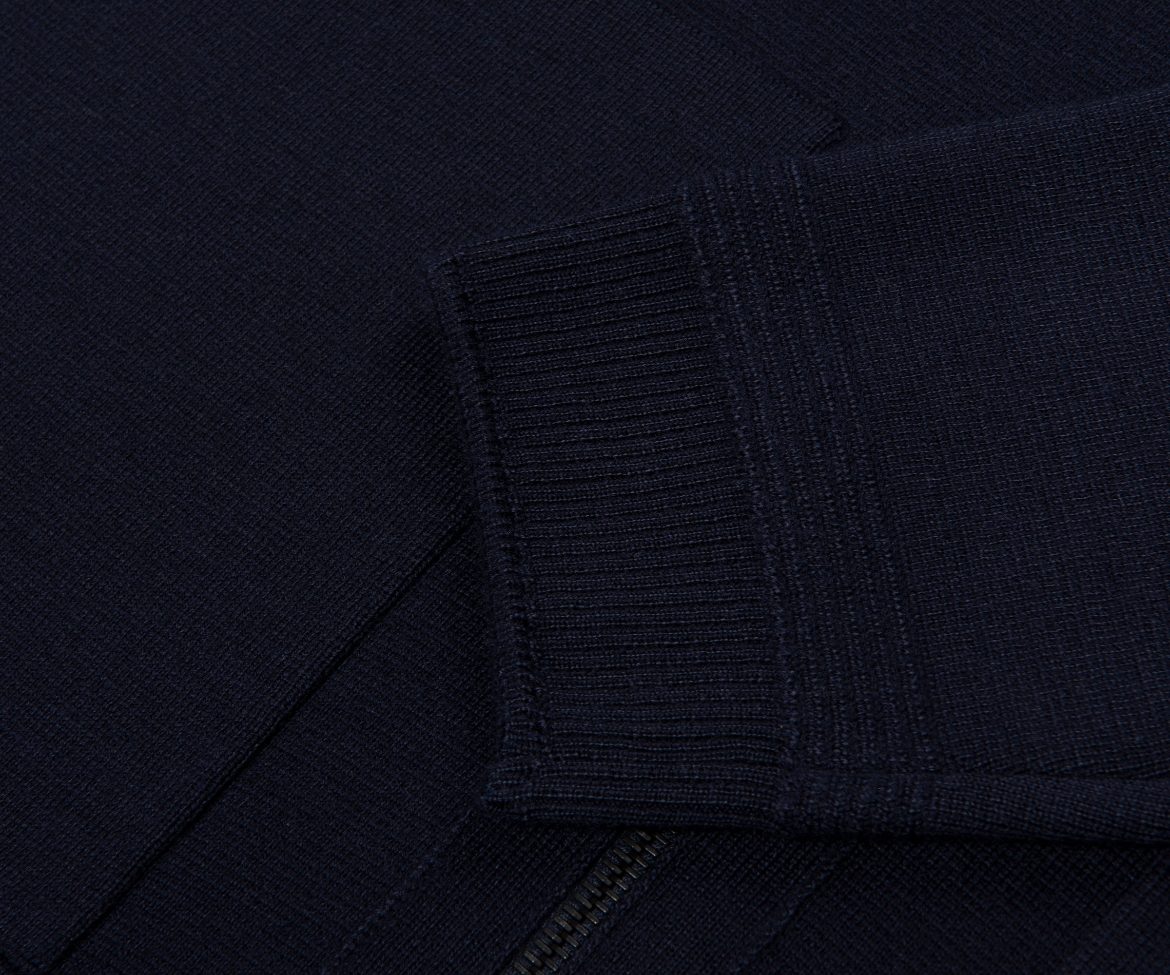 Moncler Navy Wool Zip-up 3 Pocket Cardigan